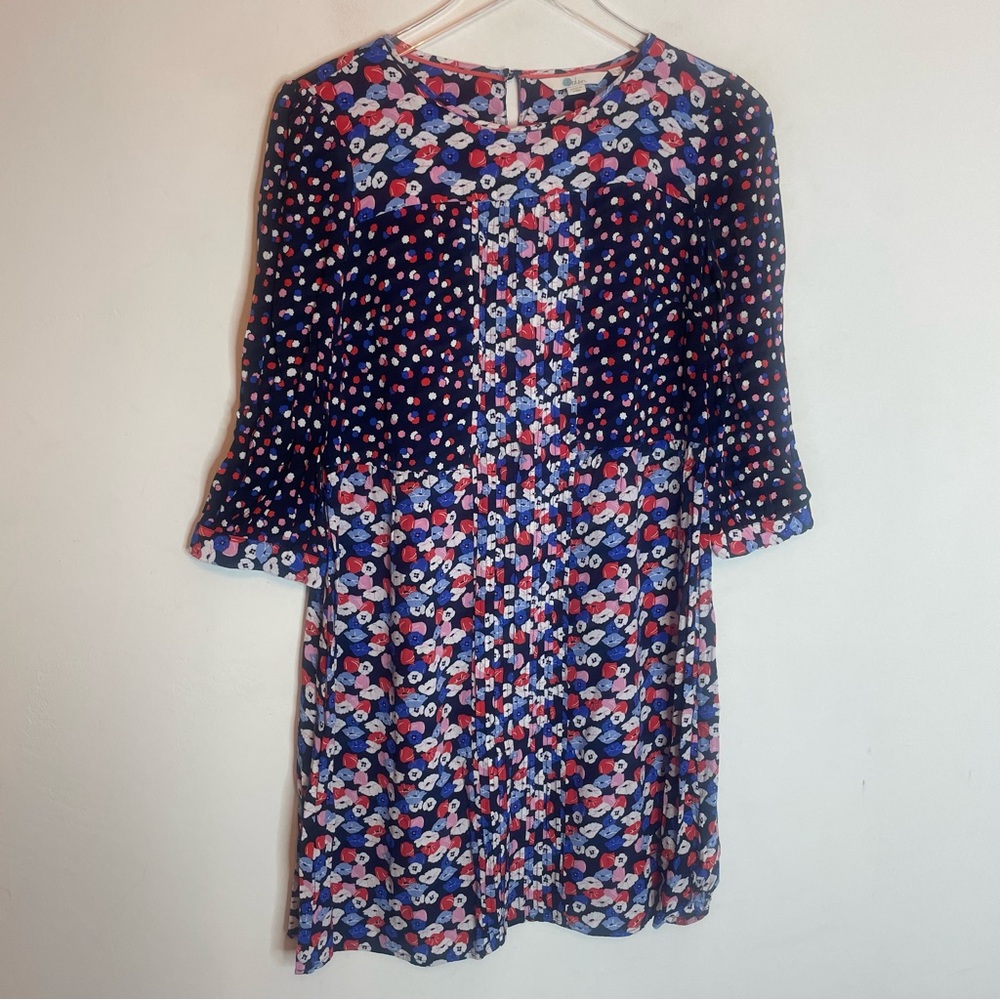 Boden Hotchpotch Pattern Mix Pintuck dress size 6